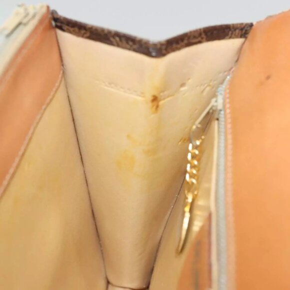 CELINE Macadam Canvas Shoulder Bag PVC Leather Brown Auth - Picture 14 of 16